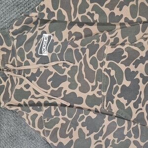 Rogue Green and Tan Sweatshirt Stylish Camouflage Design